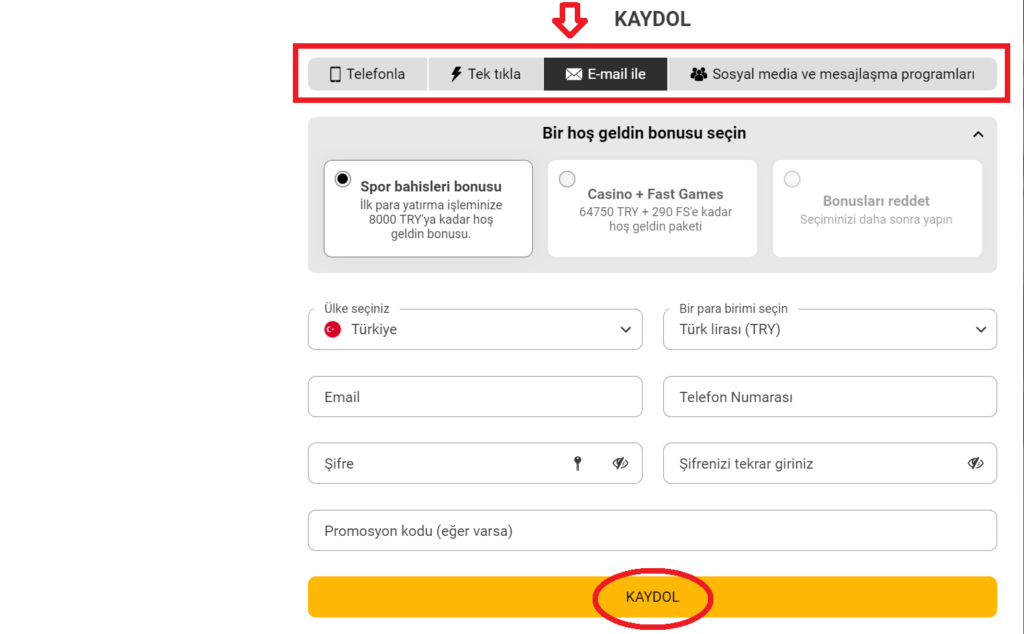 MelBet’e 3 Kolay Adımla Kayıt Olma